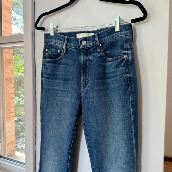 New MOTHER Superior The Weekender Jeans It's A Small World Blue Flare Denim 26 - Picture 4 of 15